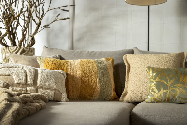 Dutch Decor Kissenhülle 'Milas' 30 x 50 cm Semolina - Beige